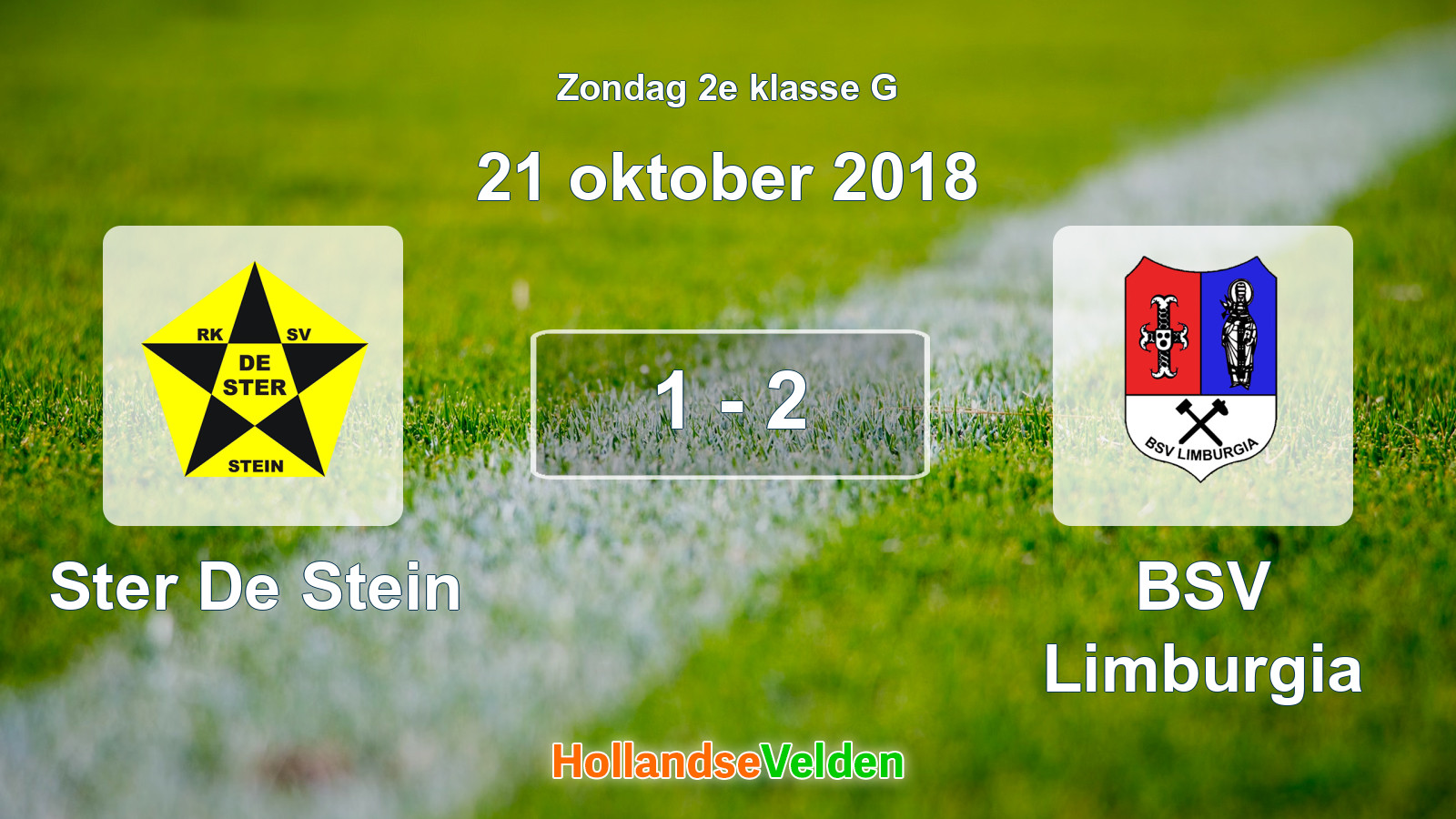 Gespeelde wedstrijd: Ster De Stein - BSV Limburgia 1 - 2 (21 oktober 2018)