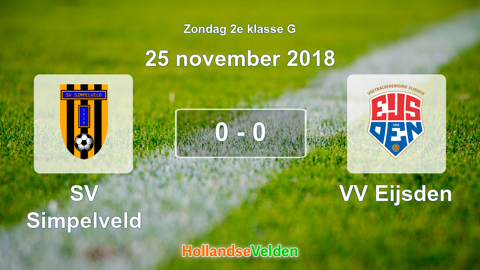 Gespeelde wedstrijd: SV Simpelveld - VV Eijsden 0 - 0 (25 november 2018)