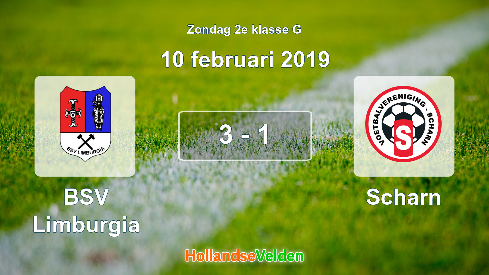 Gespeelde wedstrijd: BSV Limburgia - Scharn 3 - 1 (10 februari 2019)