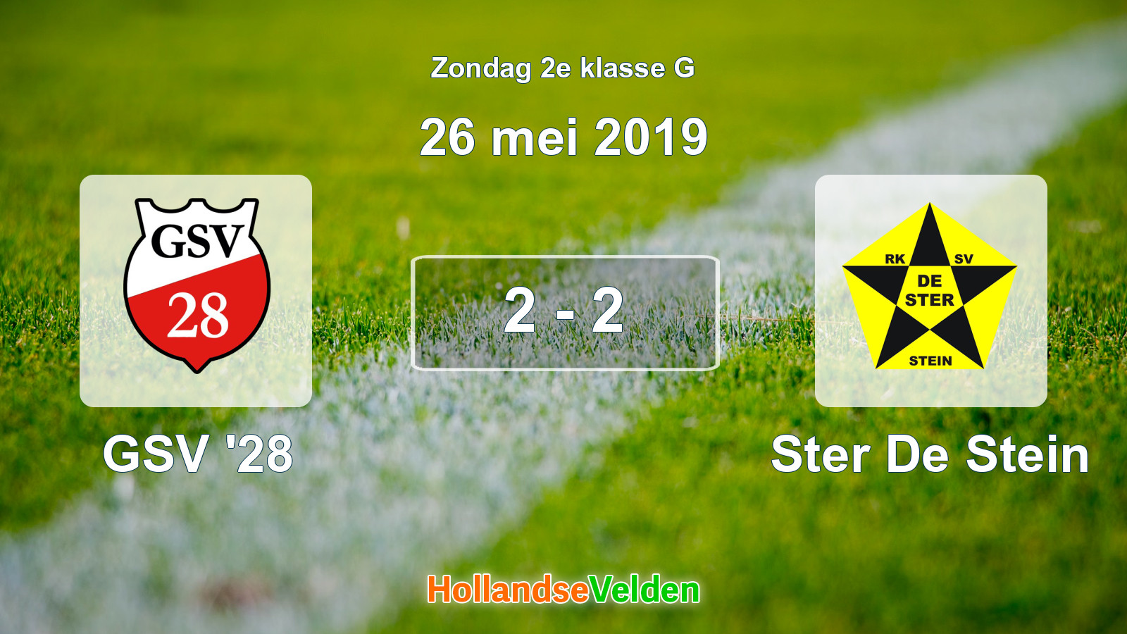 Gespeelde wedstrijd: GSV '28 - Ster De Stein 2 - 2 (26 mei 2019)