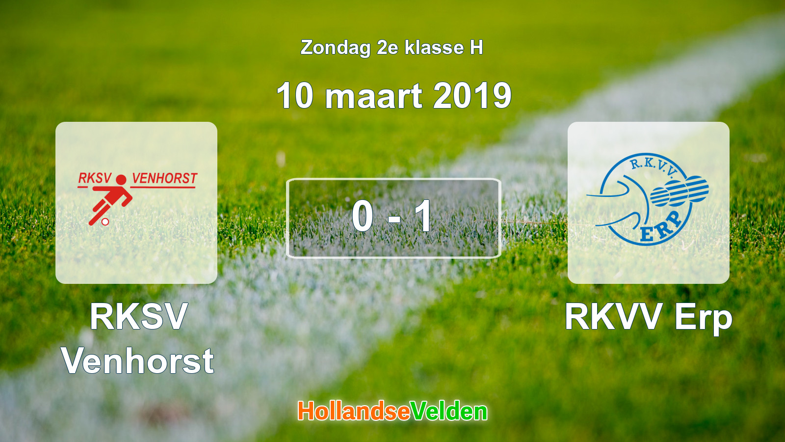 Gespeelde wedstrijd: RKSV Venhorst - RKVV Erp 0 - 1 (10 maart 2019)