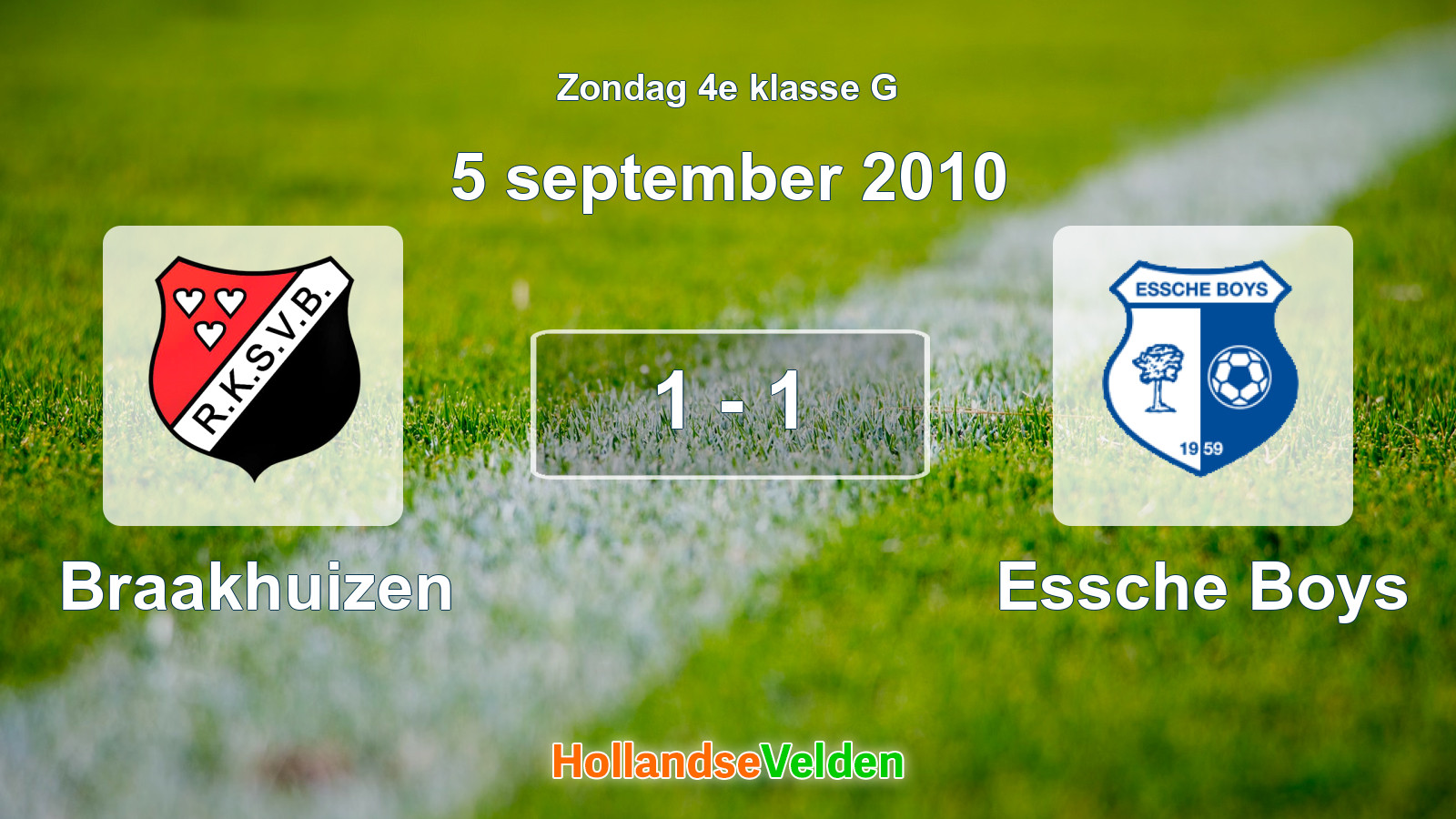 Gespeelde wedstrijd: Braakhuizen - Essche Boys 1 - 1 (5 september 2010)