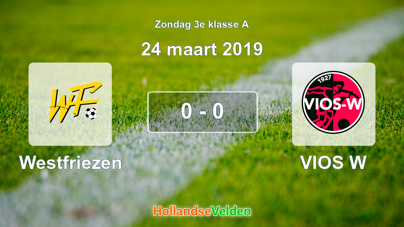 Gespeelde wedstrijd: Westfriezen - VIOS W 0 - 0 (24 maart 2019)