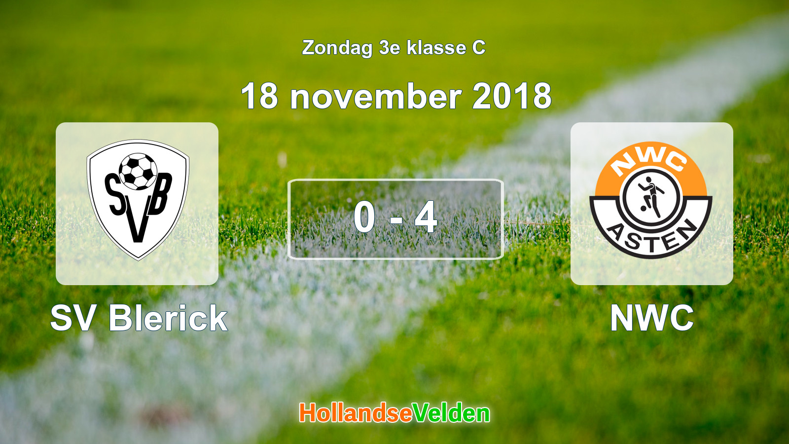 Gespeelde wedstrijd: SV Blerick - NWC 0 - 4 (18 november 2018)