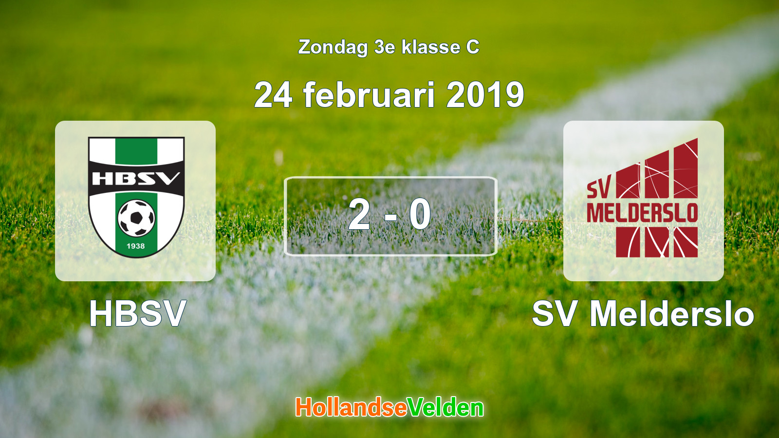 Gespeelde wedstrijd: HBSV - SV Melderslo 2 - 0 (24 februari 2019)