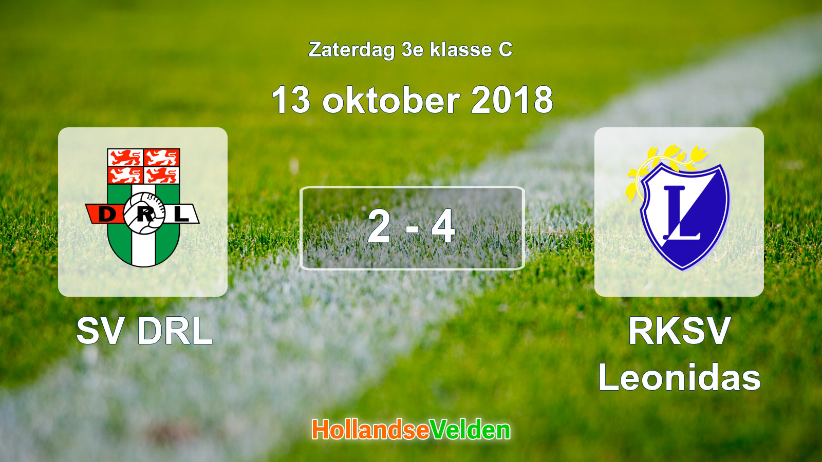 Gespeelde wedstrijd: SV DRL - RKSV Leonidas 2 - 4 (13 oktober 2018)