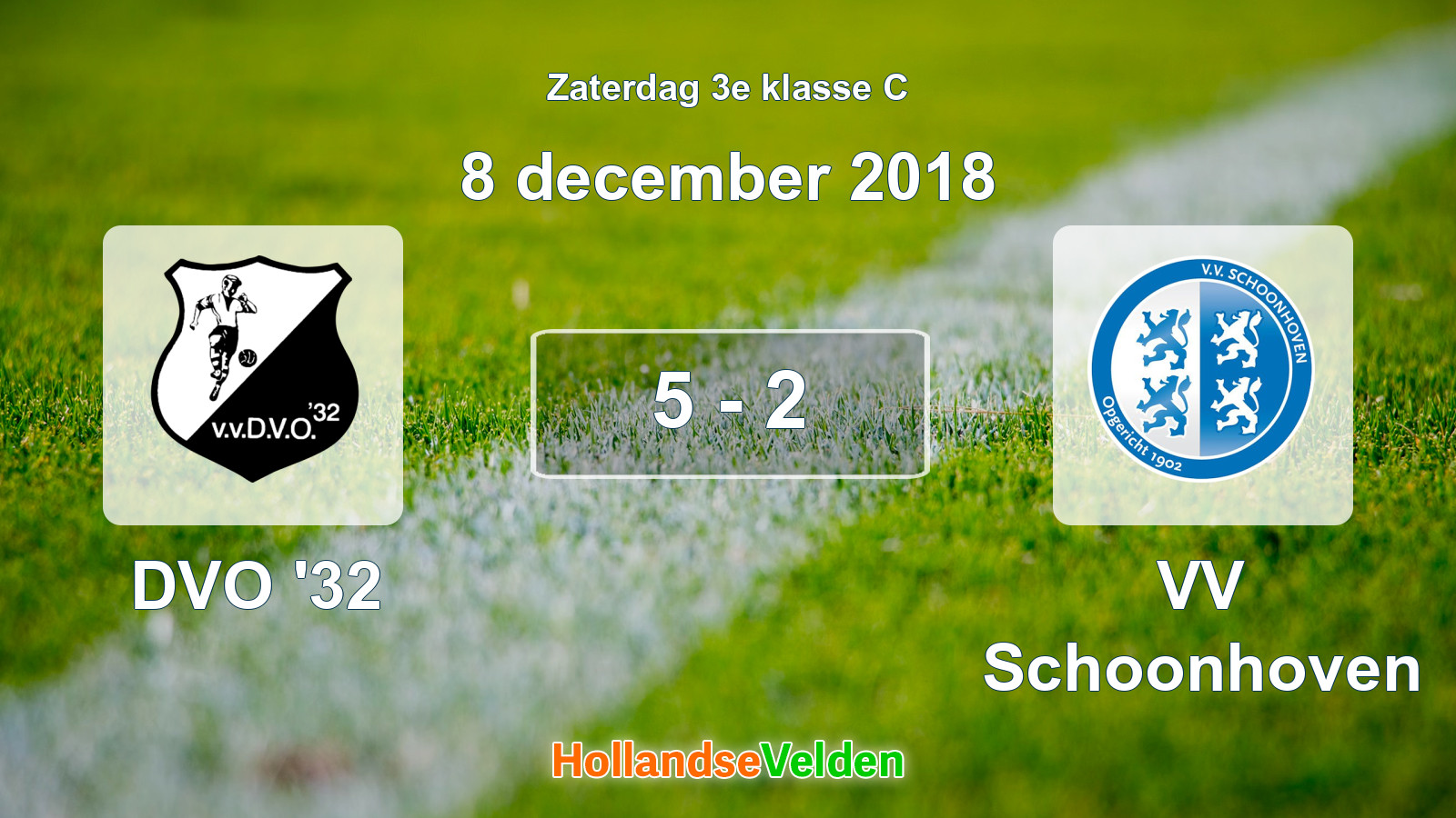 Gespeelde wedstrijd: DVO '32 - VV Schoonhoven 5 - 2 (8 december 2018)