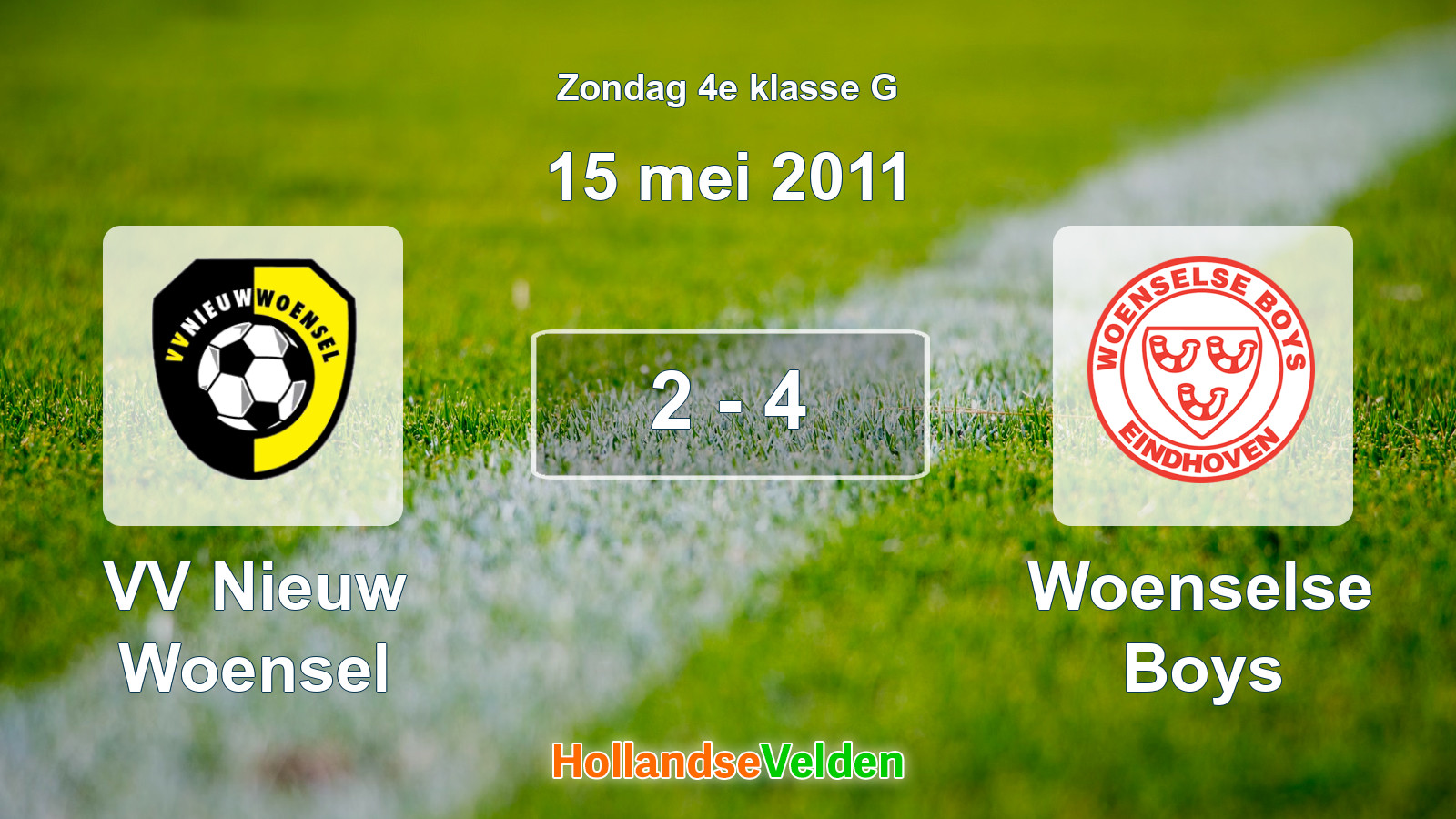 Gespeelde wedstrijd: VV Nieuw Woensel - Woenselse Boys 2 - 4 (15 mei 2011)
