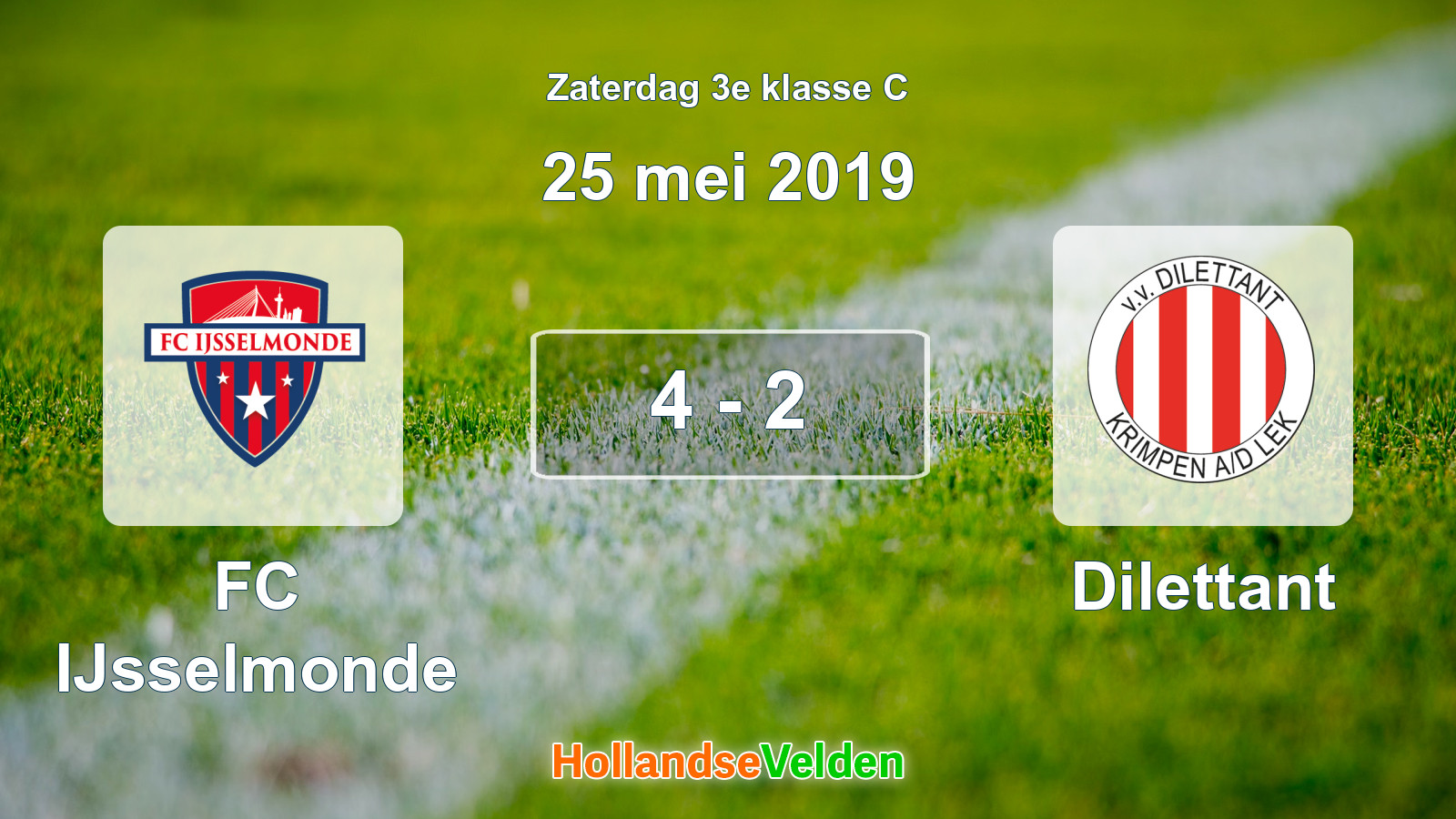 Gespeelde wedstrijd: FC IJsselmonde - Dilettant 4 - 2 (25 mei 2019)