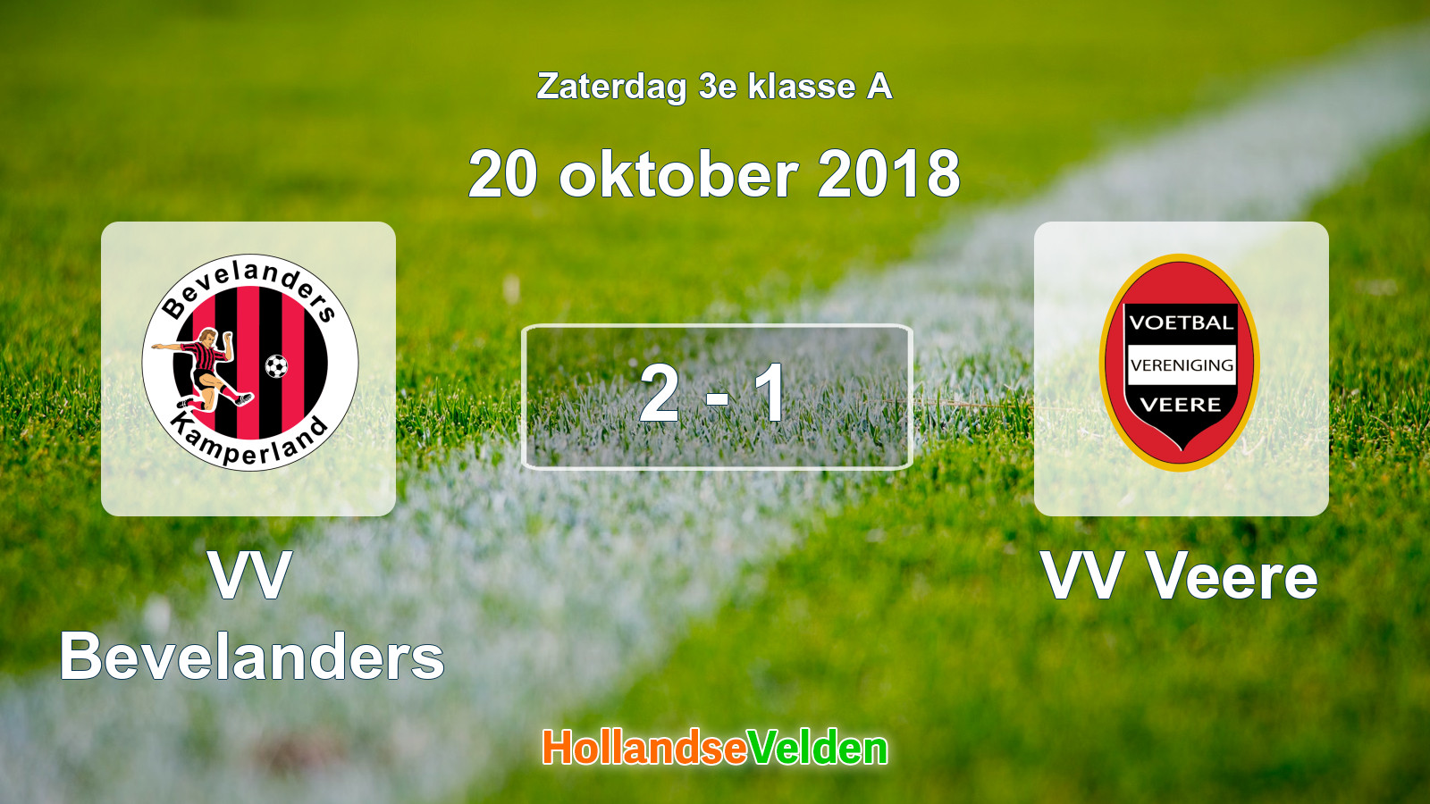Gespeelde wedstrijd: VV Bevelanders - VV Veere 2 - 1 (20 oktober 2018)
