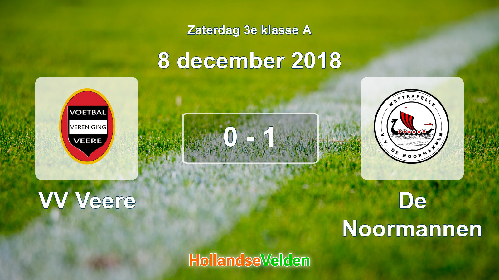Gespeelde wedstrijd: VV Veere - De Noormannen 0 - 1 (8 december 2018)