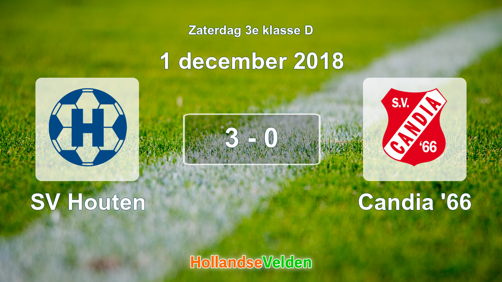 Gespeelde wedstrijd: SV Houten - Candia '66 3 - 0 (1 december 2018)