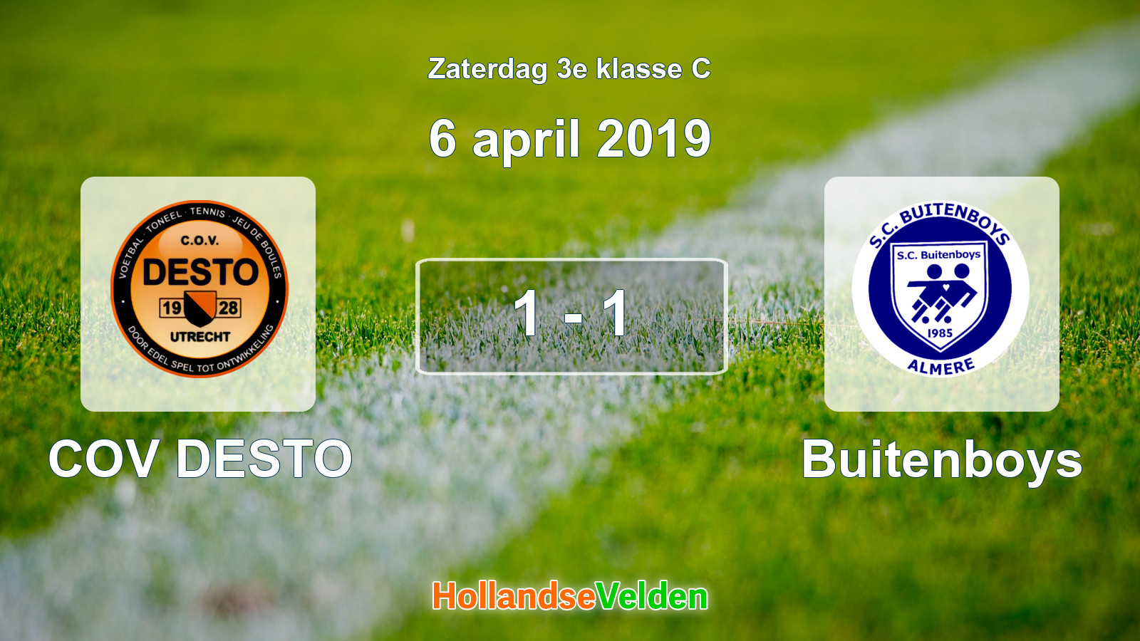 Gespeelde wedstrijd: COV DESTO - Buitenboys 1 - 1 (6 april 2019)