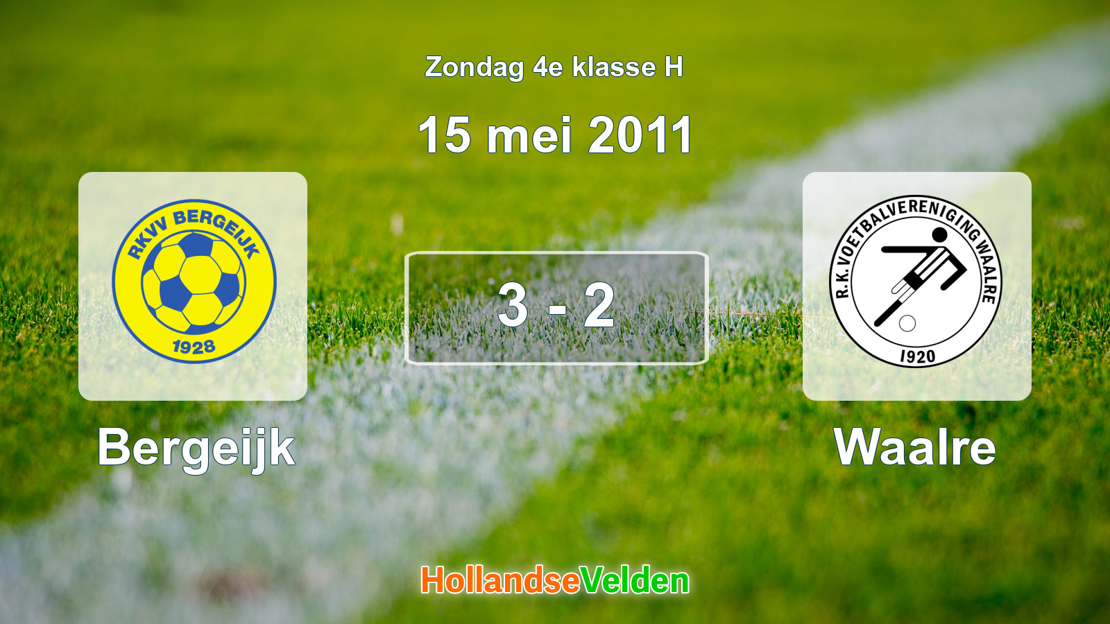 Gespeelde wedstrijd: Bergeijk - Waalre 3 - 2 (15 mei 2011)