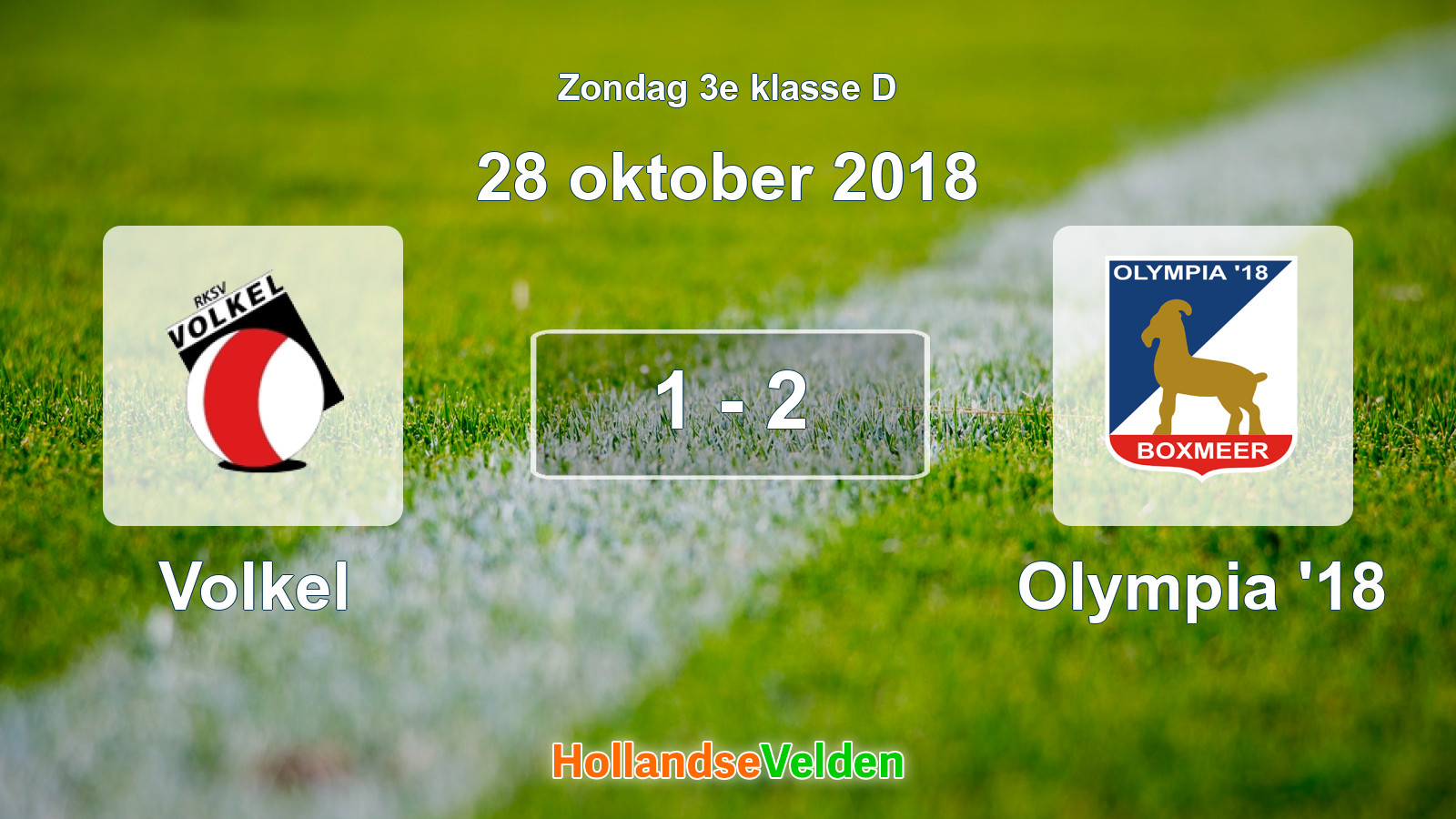 Gespeelde wedstrijd: Volkel - Olympia '18 1 - 2 (28 oktober 2018)