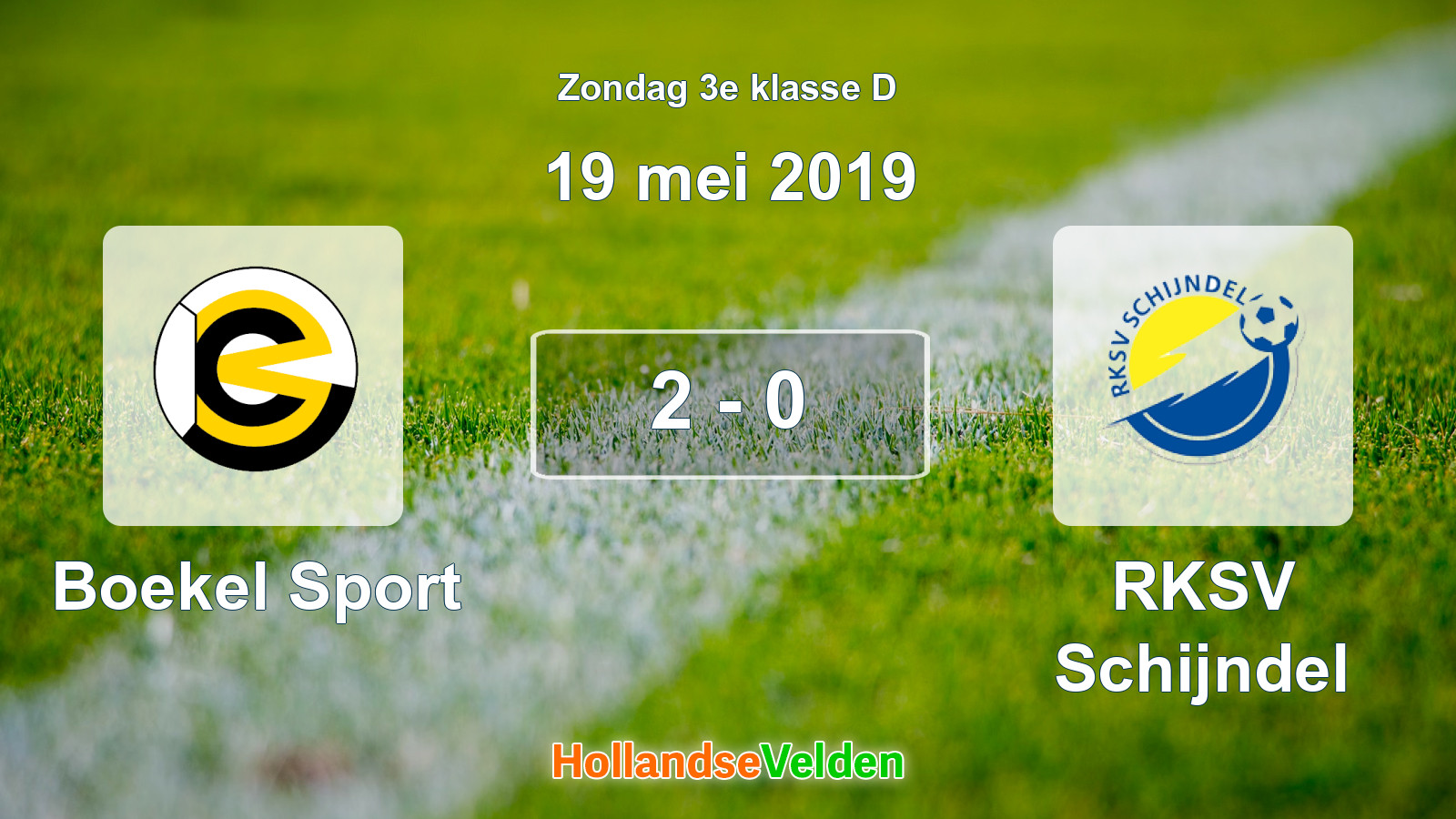 Gespeelde wedstrijd: Boekel Sport - RKSV Schijndel 2 - 0 (19 mei 2019)