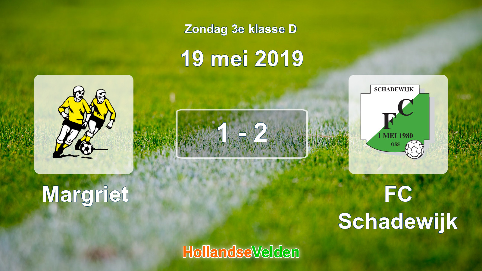 Gespeelde wedstrijd: Margriet - FC Schadewijk 1 - 2 (19 mei 2019)