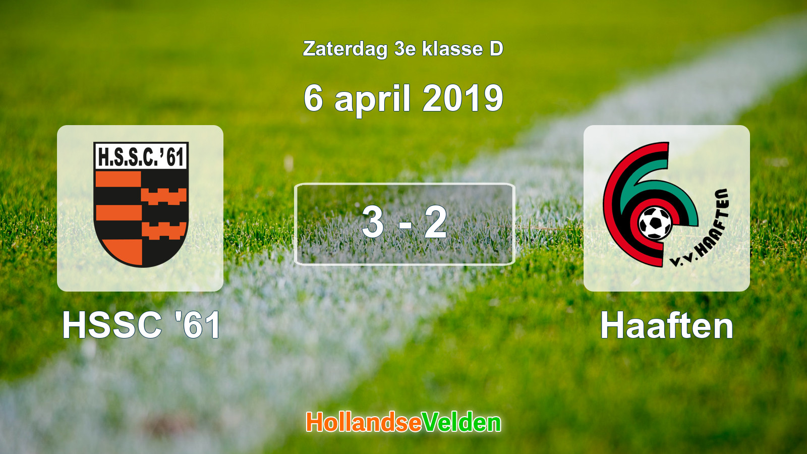 Gespeelde wedstrijd: HSSC '61 - Haaften 3 - 2 (6 april 2019)