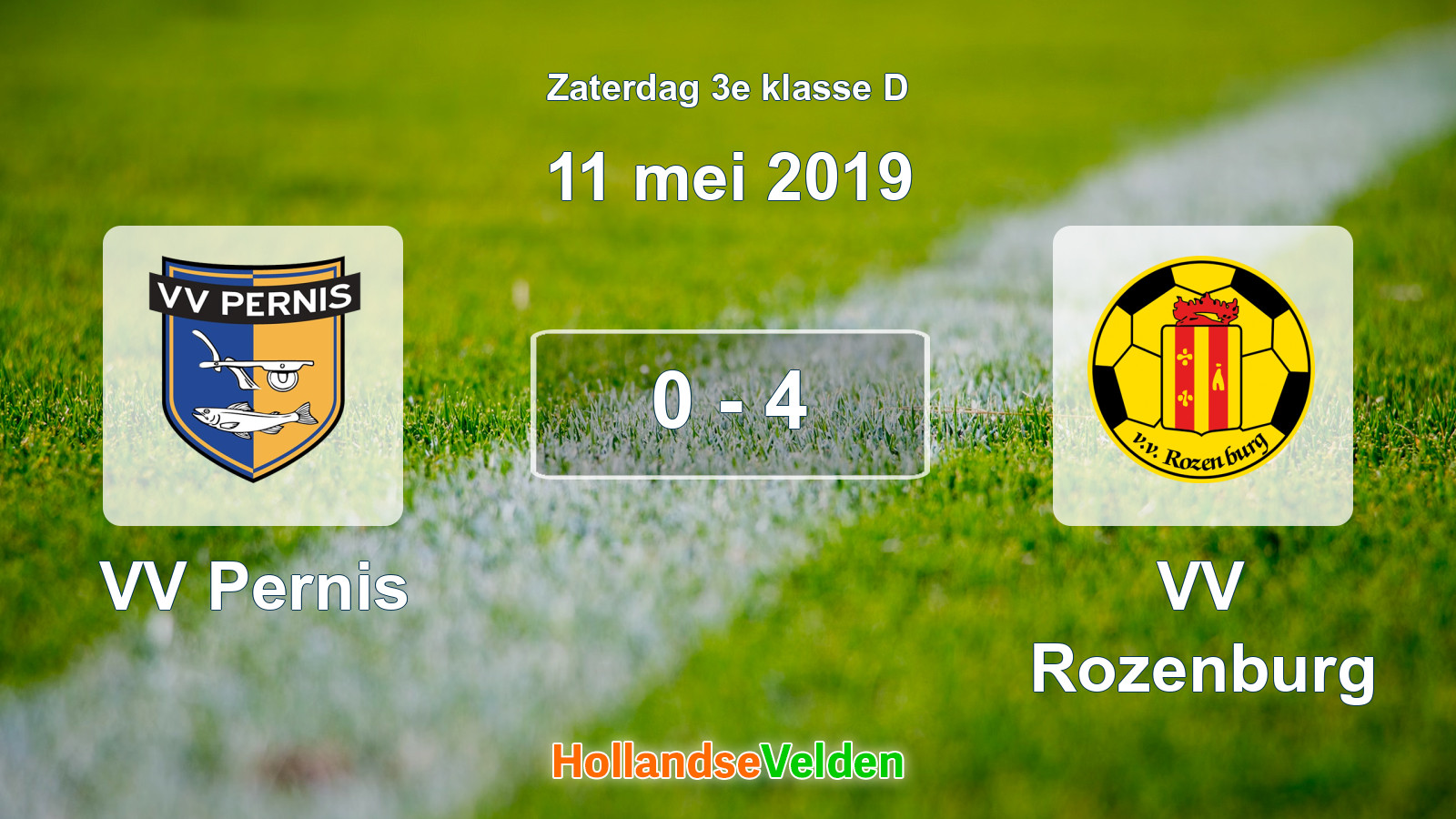 Gespeelde wedstrijd: VV Pernis - VV Rozenburg 0 - 4 (11 mei 2019)