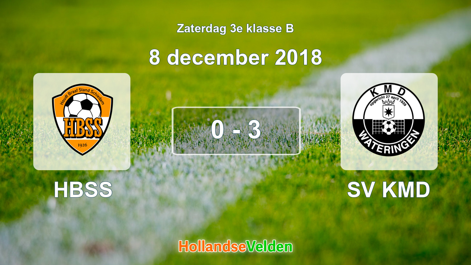 Gespeelde wedstrijd: HBSS - SV KMD 0 - 3 (8 december 2018)