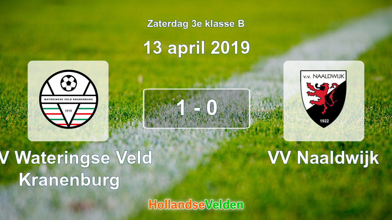 Gespeelde wedstrijd: SV Wateringse Veld Kranenburg - VV Naaldwijk 1 - 0 (13 april 2019)