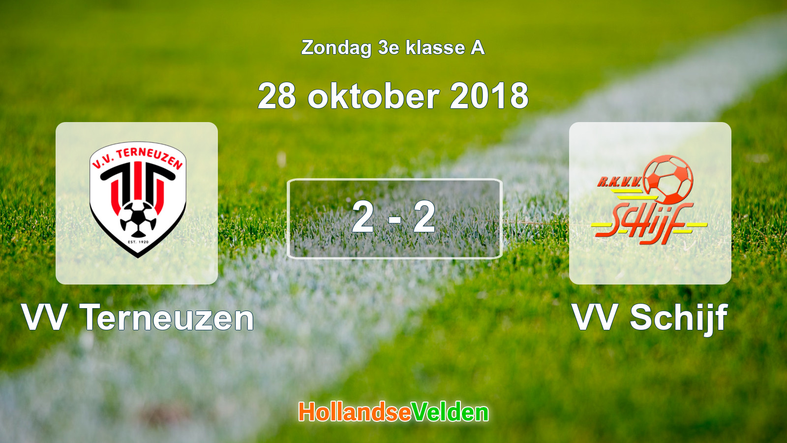 Gespeelde wedstrijd: VV Terneuzen - VV Schijf 2 - 2 (28 oktober 2018)