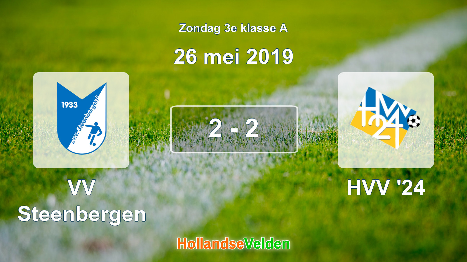 Gespeelde wedstrijd: VV Steenbergen - HVV '24 2 - 2 (26 mei 2019)