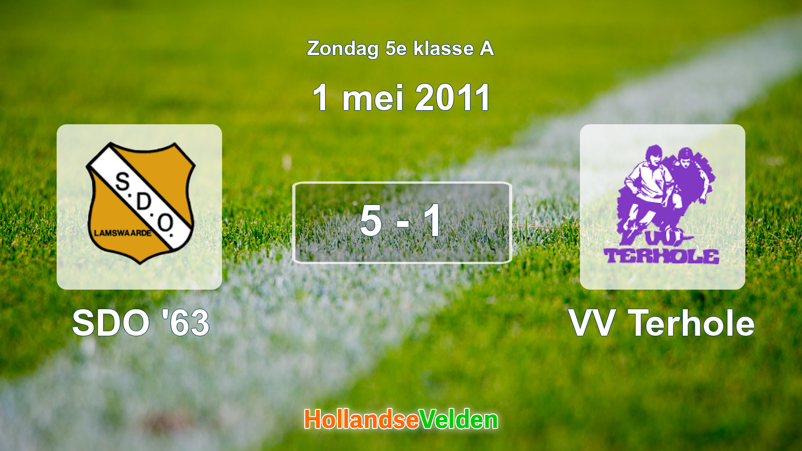 Gespeelde wedstrijd: SDO '63 - VV Terhole 5 - 1 (1 mei 2011)
