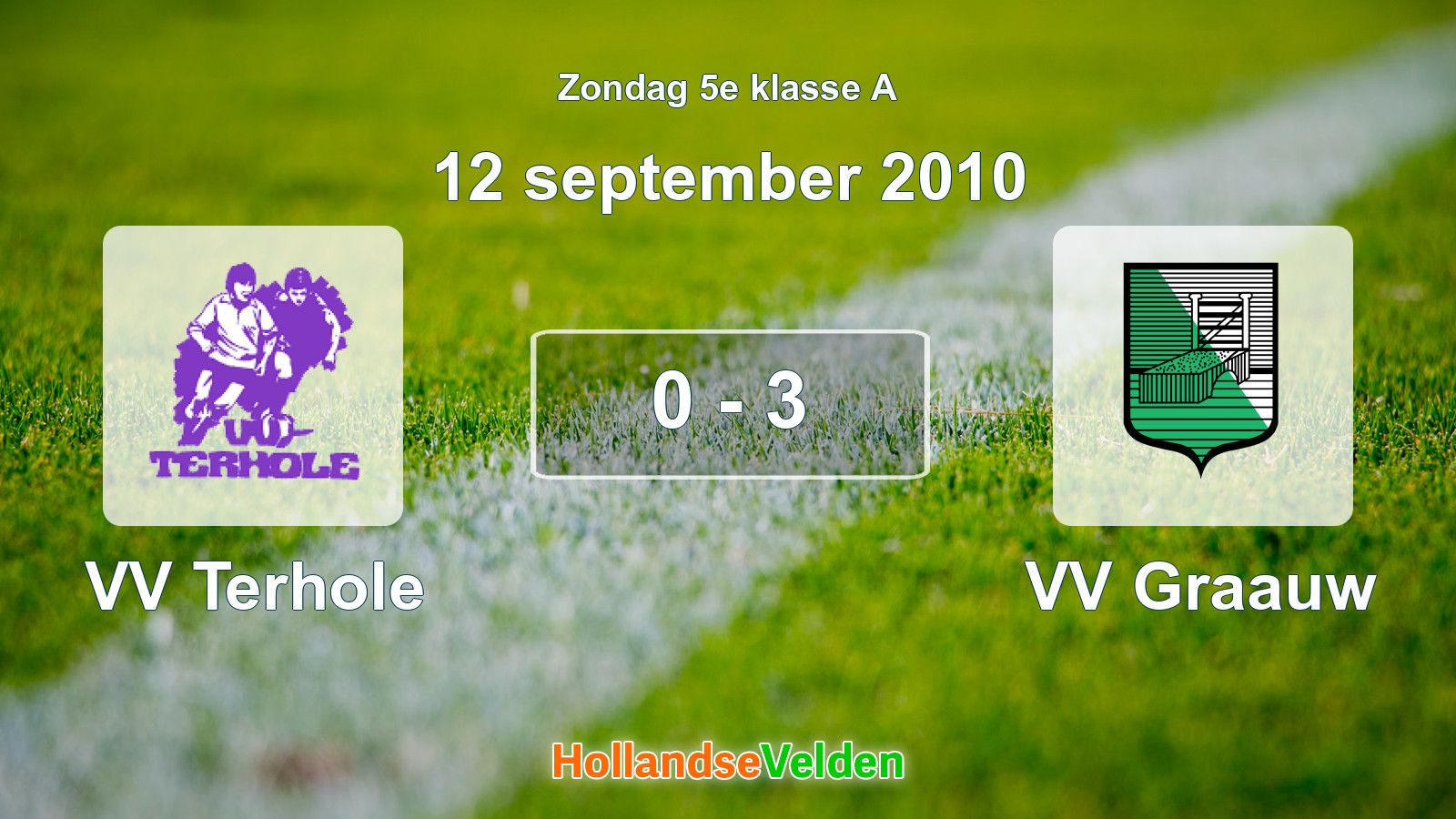 Gespeelde wedstrijd: VV Terhole - VV Graauw 0 - 3 (12 september 2010)