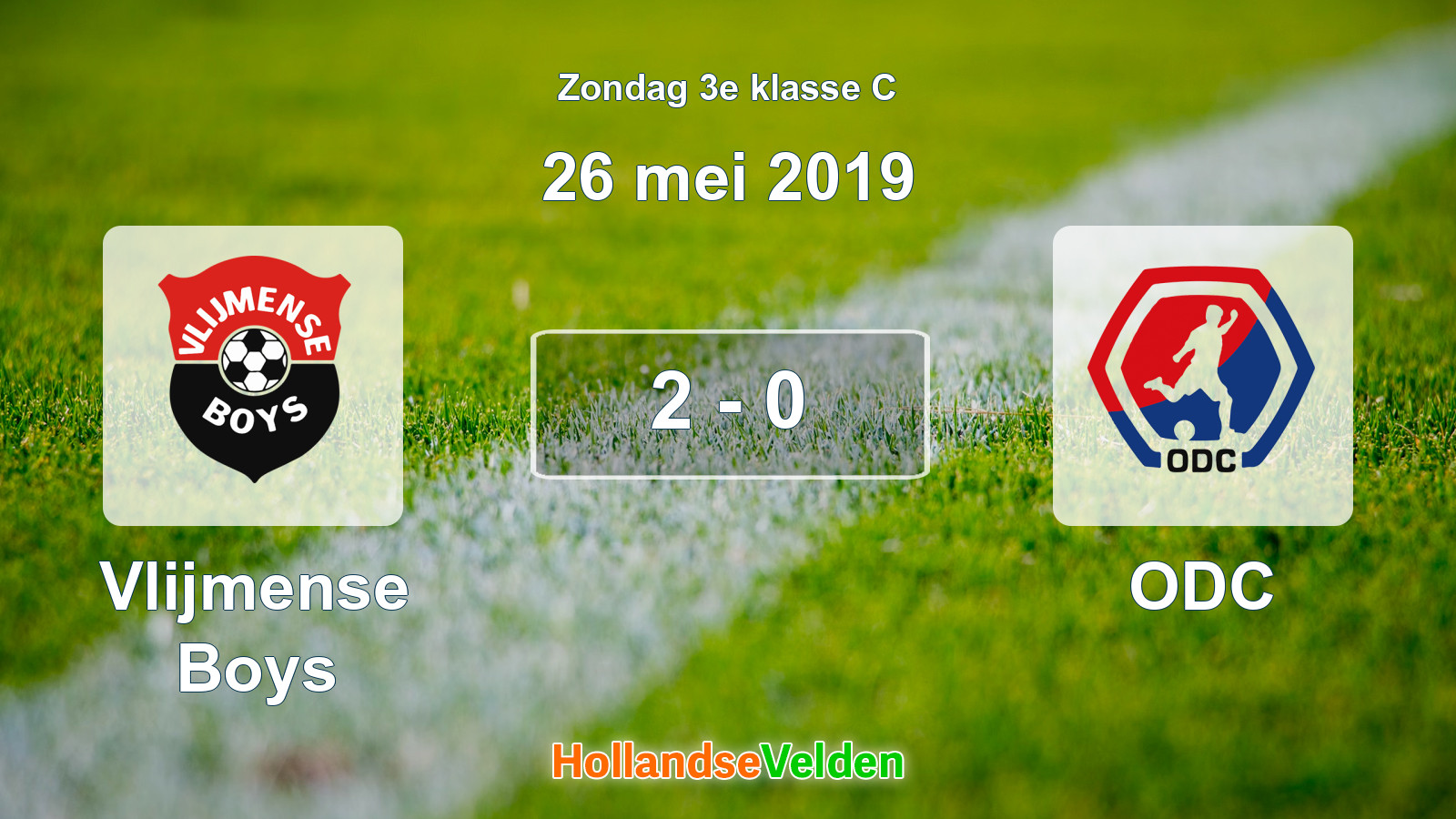Gespeelde wedstrijd: Vlijmense Boys - ODC 2 - 0 (26 mei 2019)