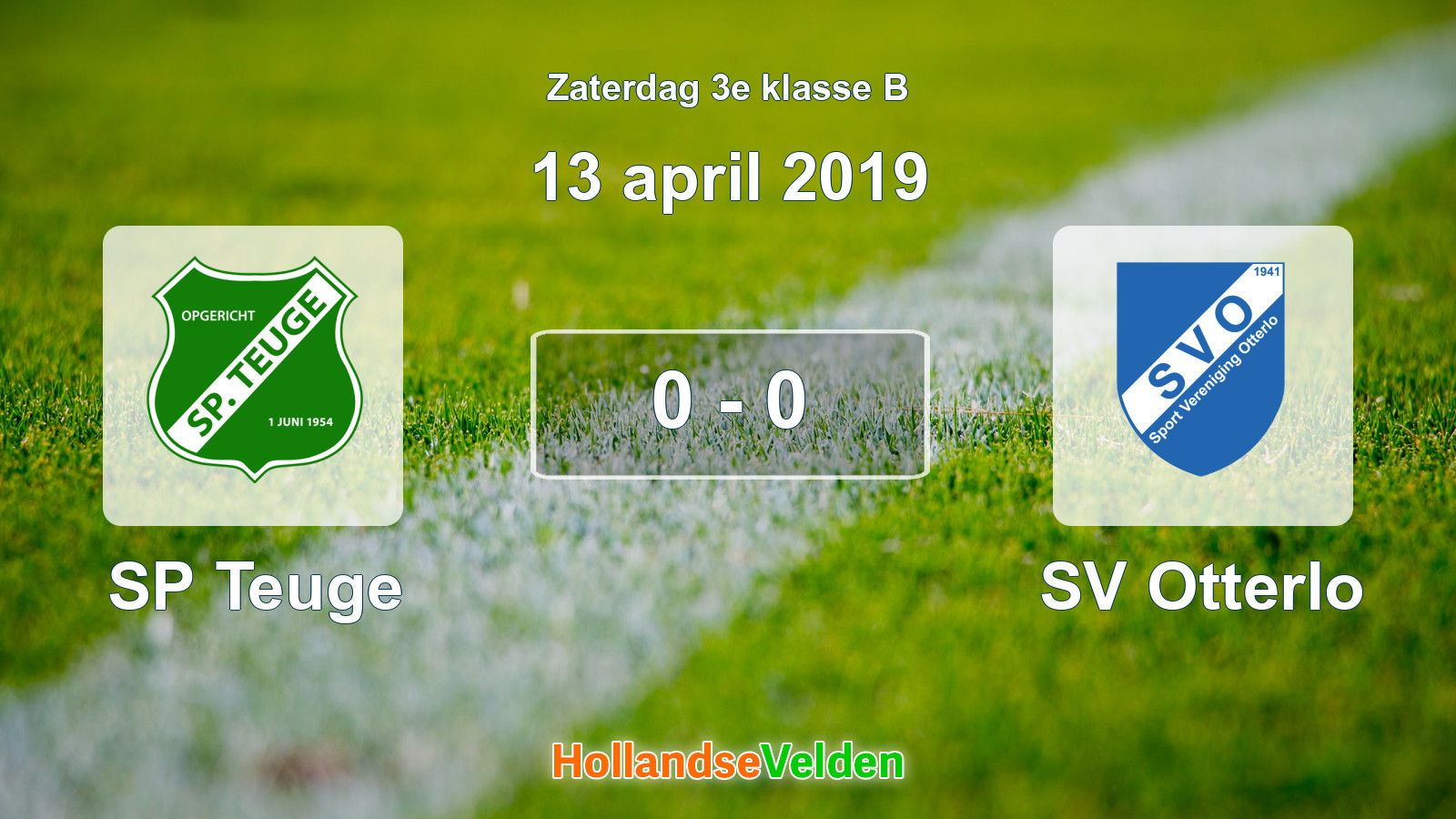 Gespeelde wedstrijd: SP Teuge - SV Otterlo 0 - 0 (13 april 2019)