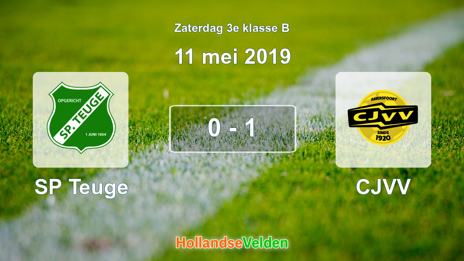 Gespeelde wedstrijd: SP Teuge - CJVV 0 - 1 (11 mei 2019)