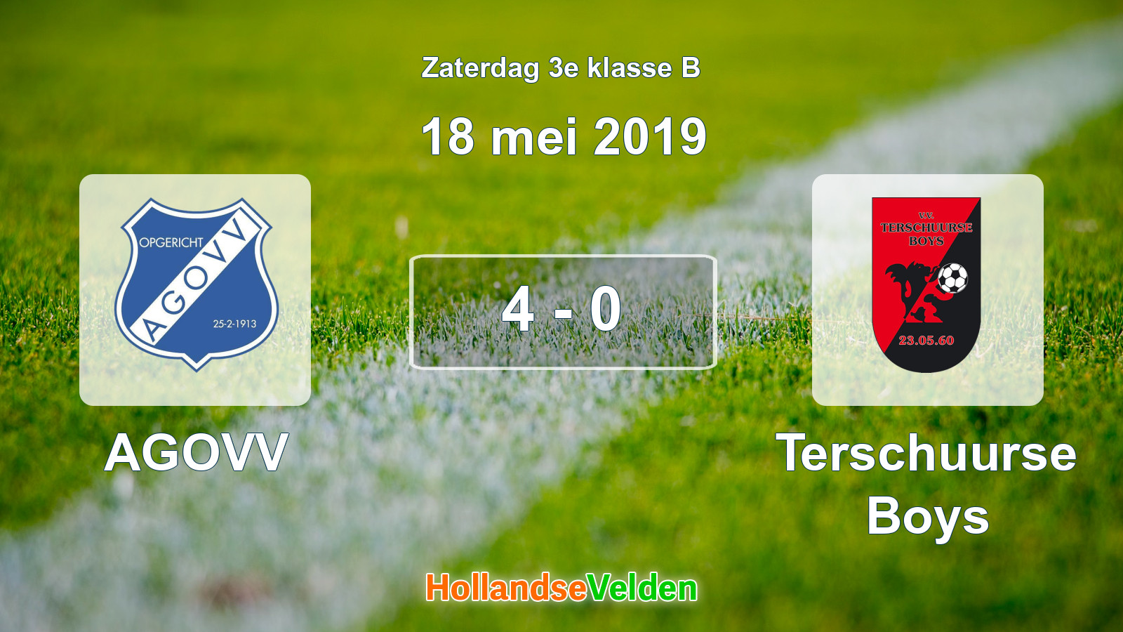Gespeelde wedstrijd: AGOVV - Terschuurse Boys 4 - 0 (18 mei 2019)