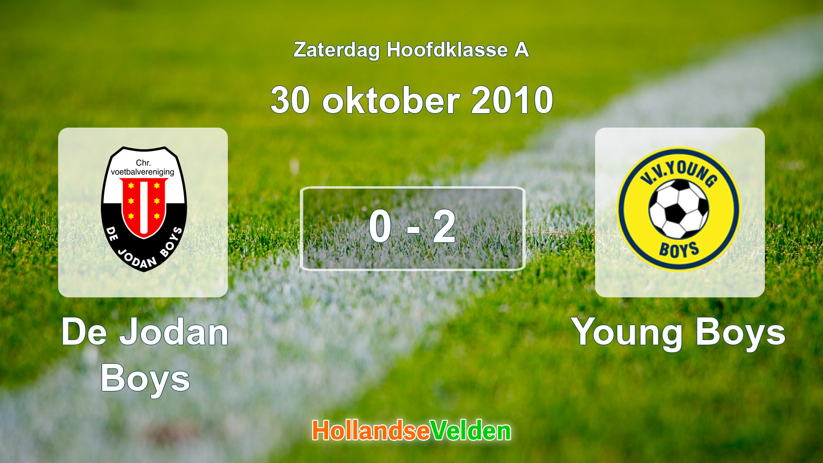Gespeelde wedstrijd: De Jodan Boys - Young Boys 0 - 2 (30 oktober 2010)