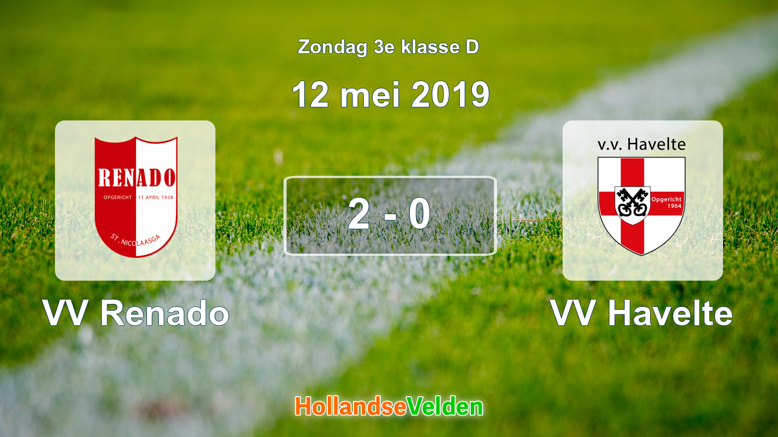 Gespeelde wedstrijd: VV Renado - VV Havelte 2 - 0 (12 mei 2019)