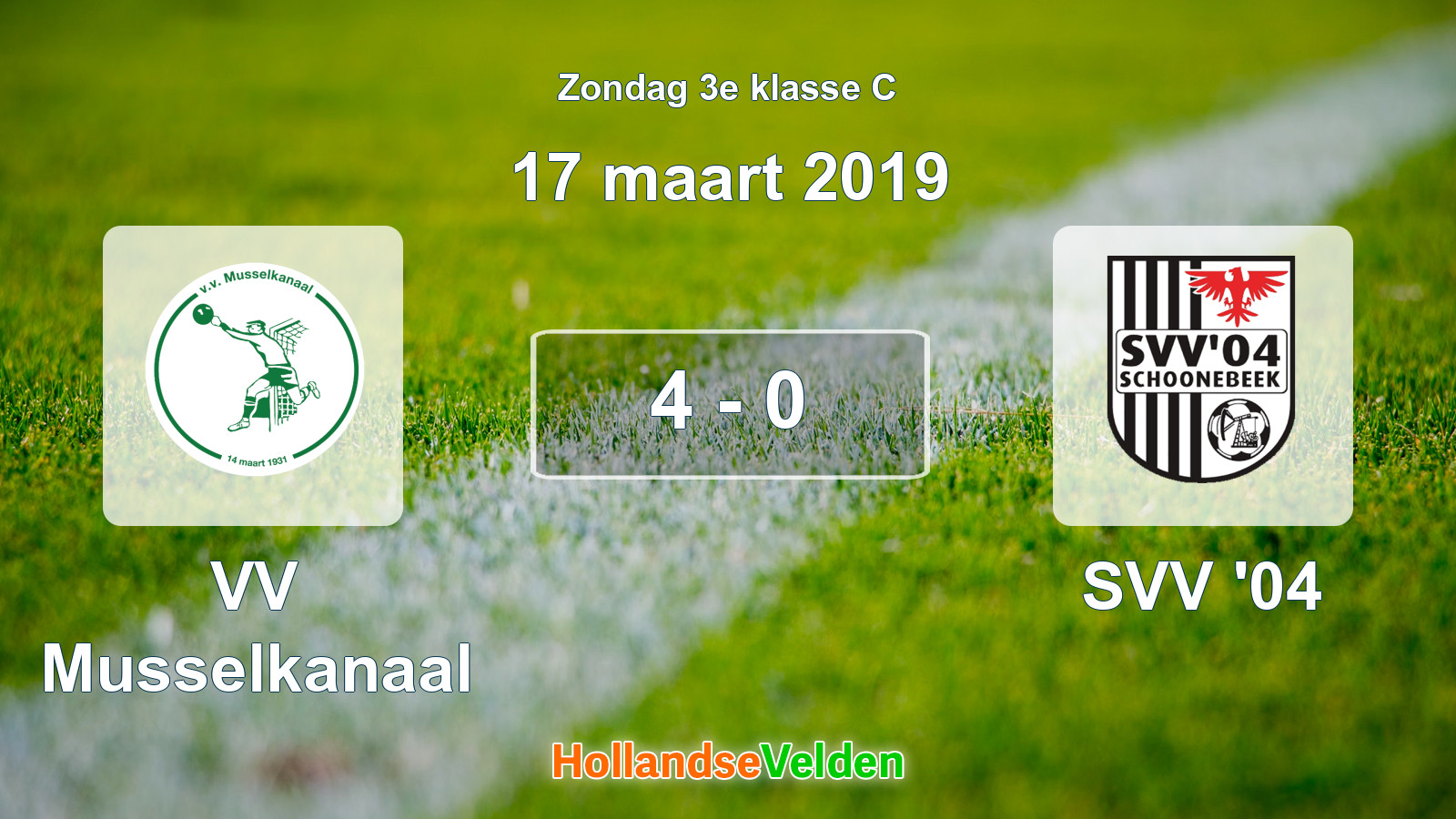 Gespeelde wedstrijd: VV Musselkanaal - SVV '04 4 - 0 (17 maart 2019)