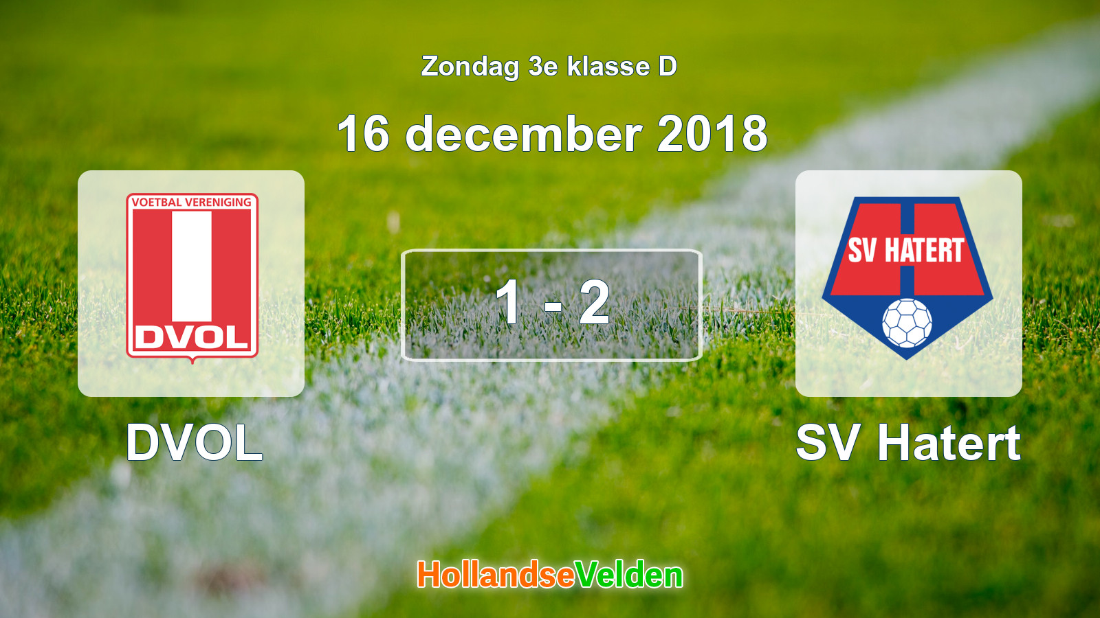 Gespeelde wedstrijd: DVOL - SV Hatert 1 - 2 (16 december 2018)
