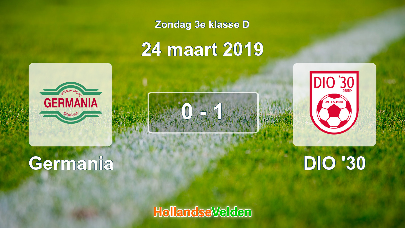 Gespeelde wedstrijd: Germania - DIO '30 0 - 1 (24 maart 2019)