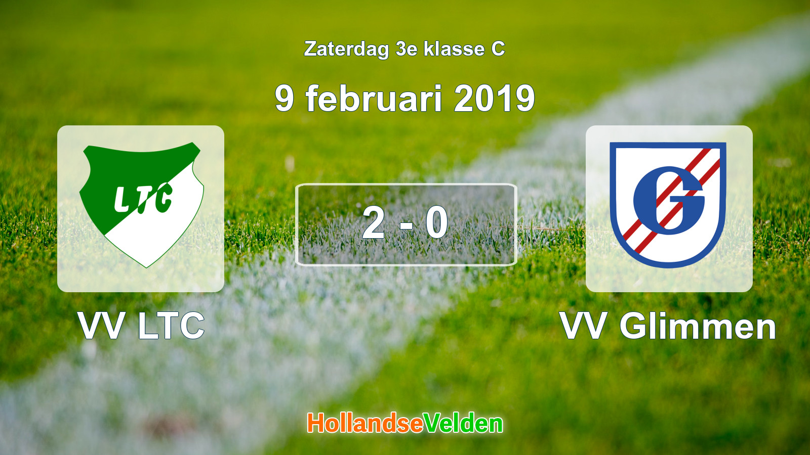 Gespeelde wedstrijd: VV LTC - VV Glimmen 2 - 0 (9 februari 2019)