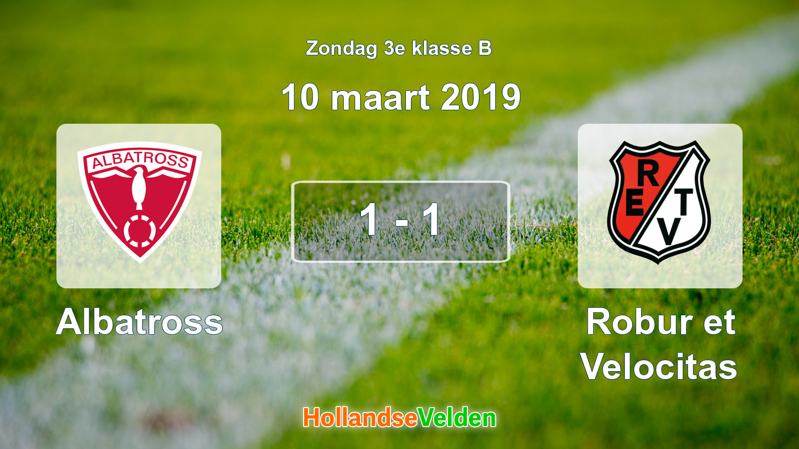 Gespeelde wedstrijd: Albatross - Robur et Velocitas 1 - 1 (10 maart 2019)