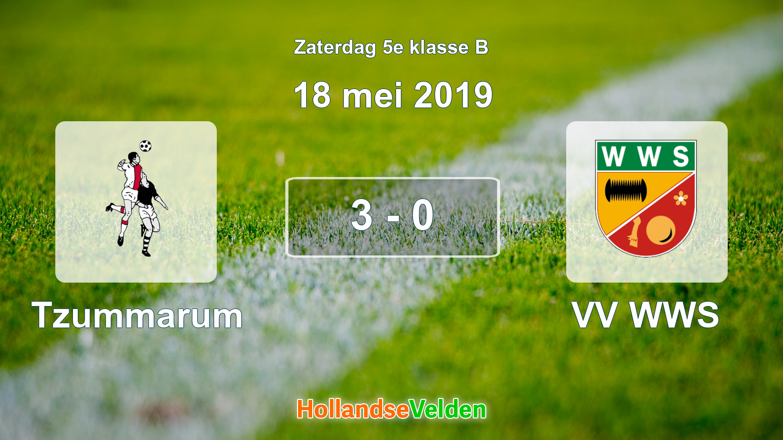 Gespeelde wedstrijd: Tzummarum - VV WWS 3 - 0 (18 mei 2019)