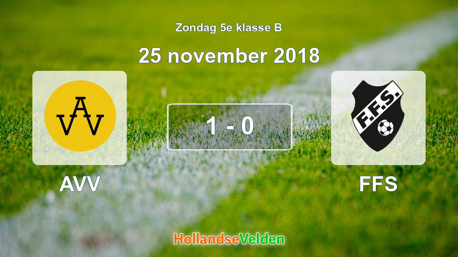 Gespeelde wedstrijd: AVV - FFS 1 - 0 (25 november 2018)