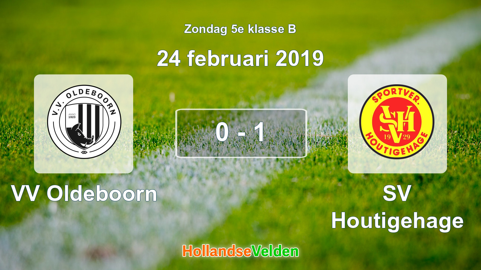Gespeelde wedstrijd: VV Oldeboorn - SV Houtigehage 0 - 1 (24 februari 2019)