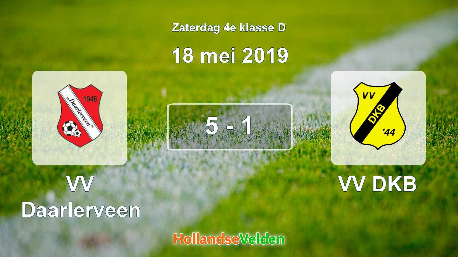Gespeelde wedstrijd: VV Daarlerveen - VV DKB 5 - 1 (18 mei 2019)