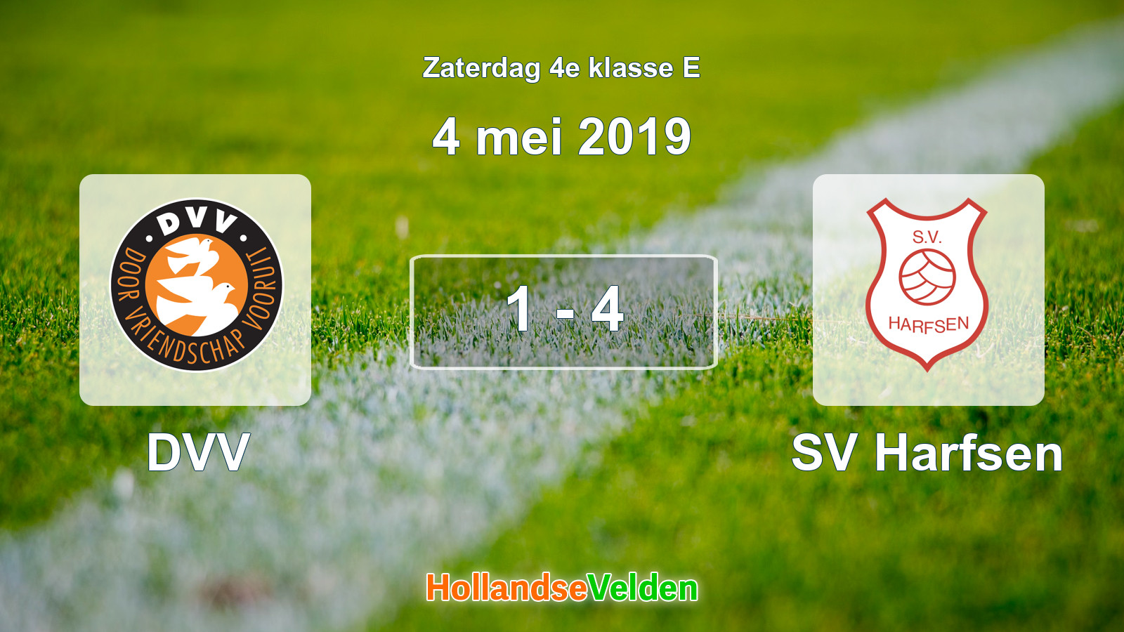 Gespeelde wedstrijd: DVV - SV Harfsen 1 - 4 (4 mei 2019)