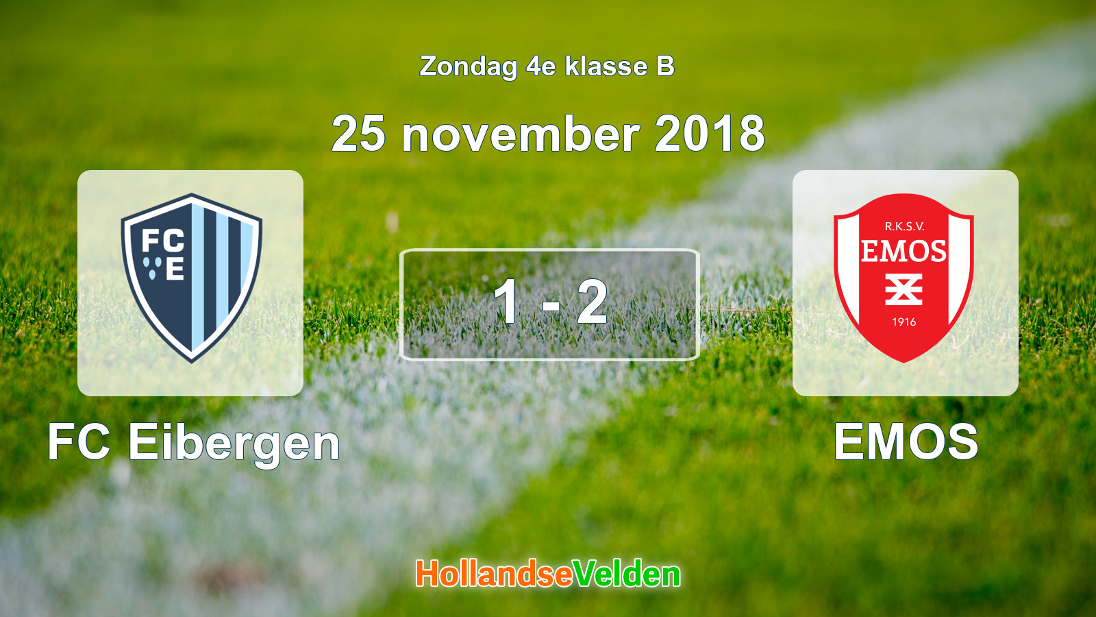 Gespeelde wedstrijd: FC Eibergen - EMOS 1 - 2 (25 november 2018)
