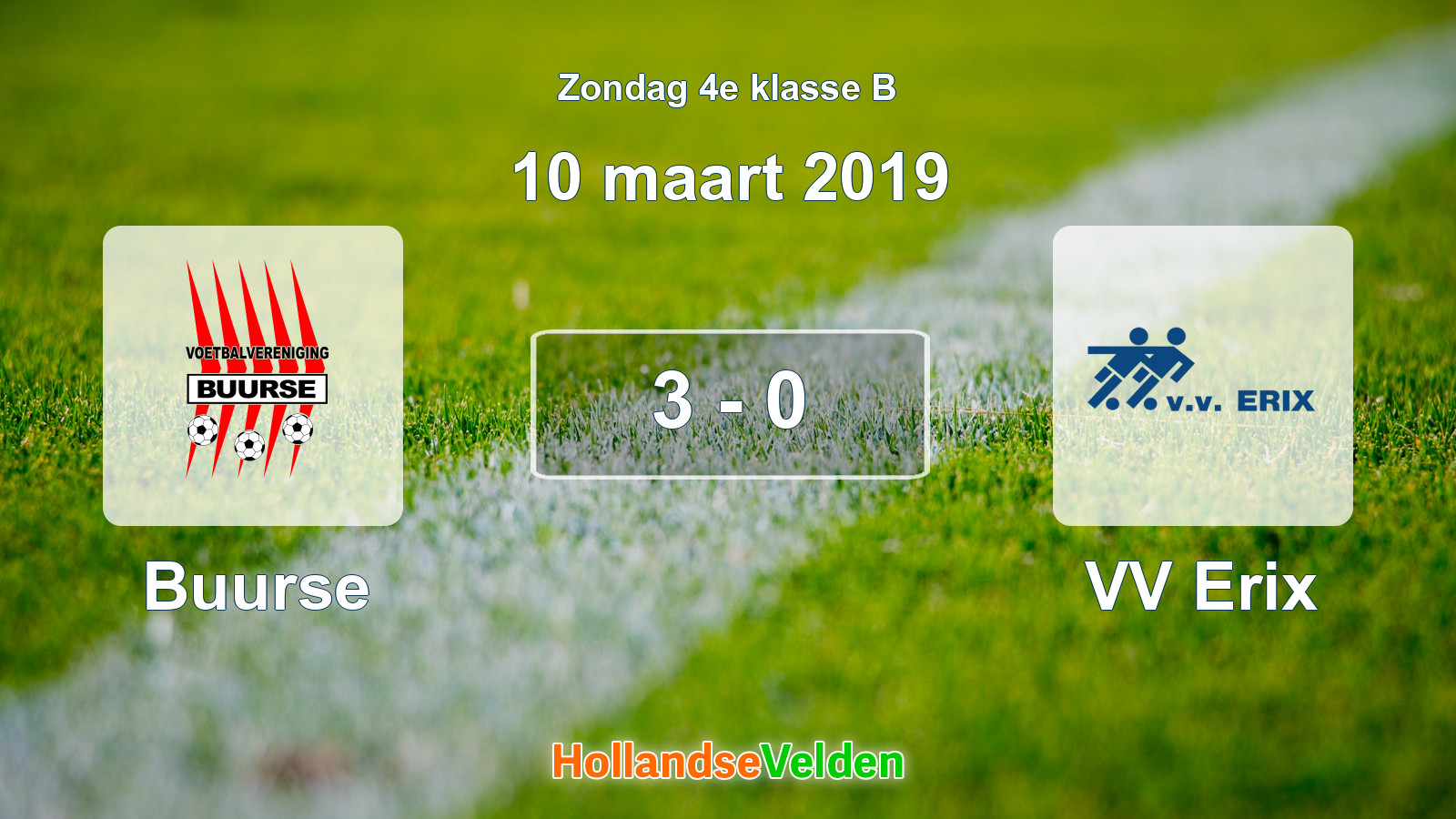 Gespeelde wedstrijd: Buurse - VV Erix 3 - 0 (10 maart 2019)