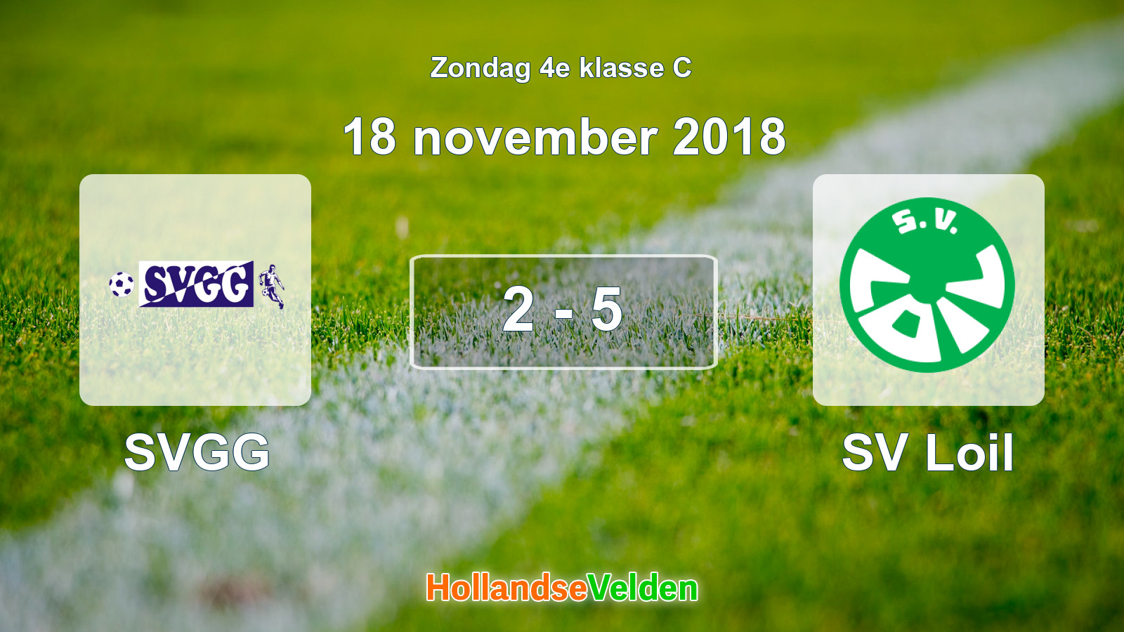 Gespeelde wedstrijd: SVGG - SV Loil 2 - 5 (18 november 2018)