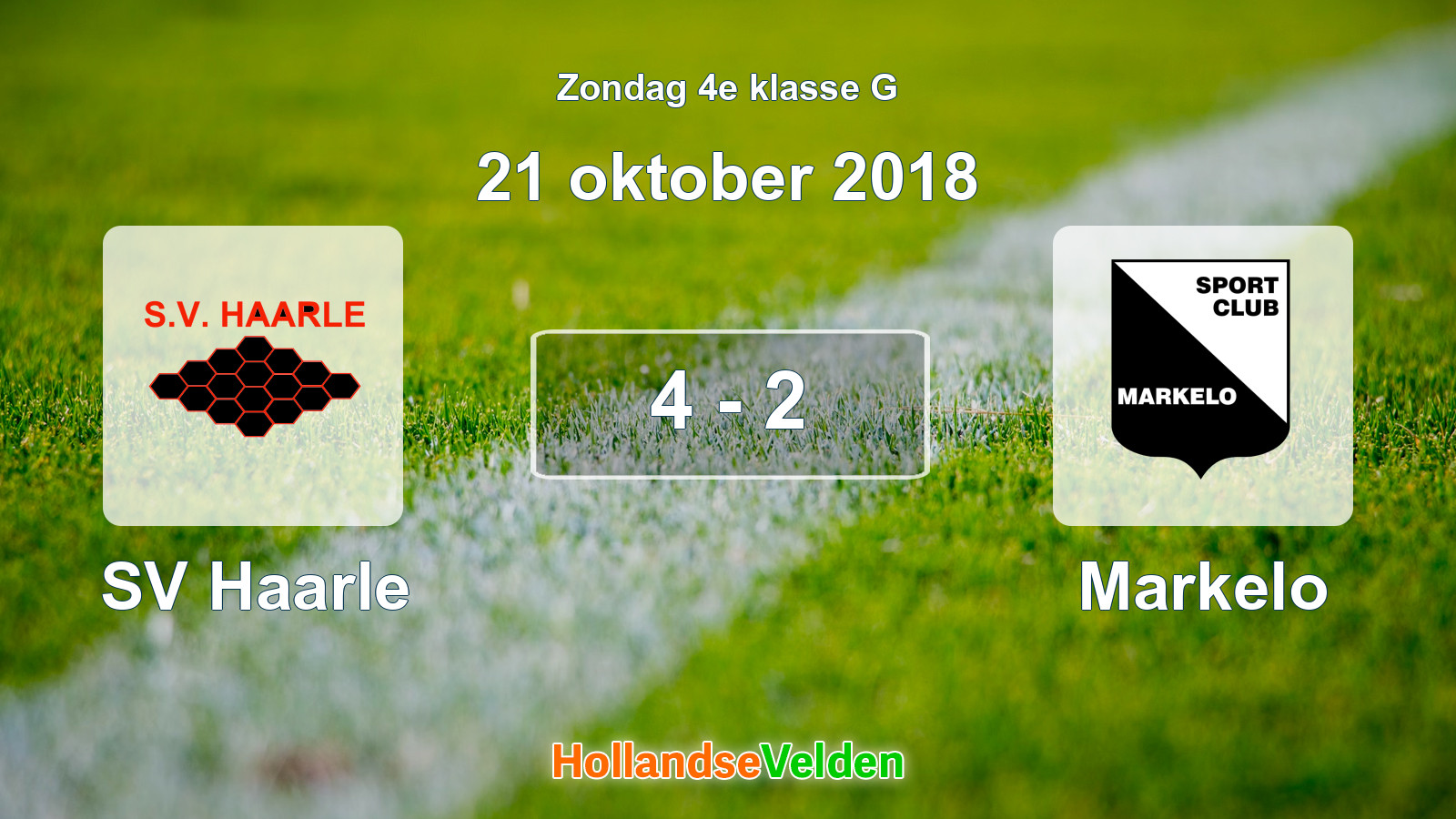 Gespeelde wedstrijd: SV Haarle - Markelo 4 - 2 (21 oktober 2018)