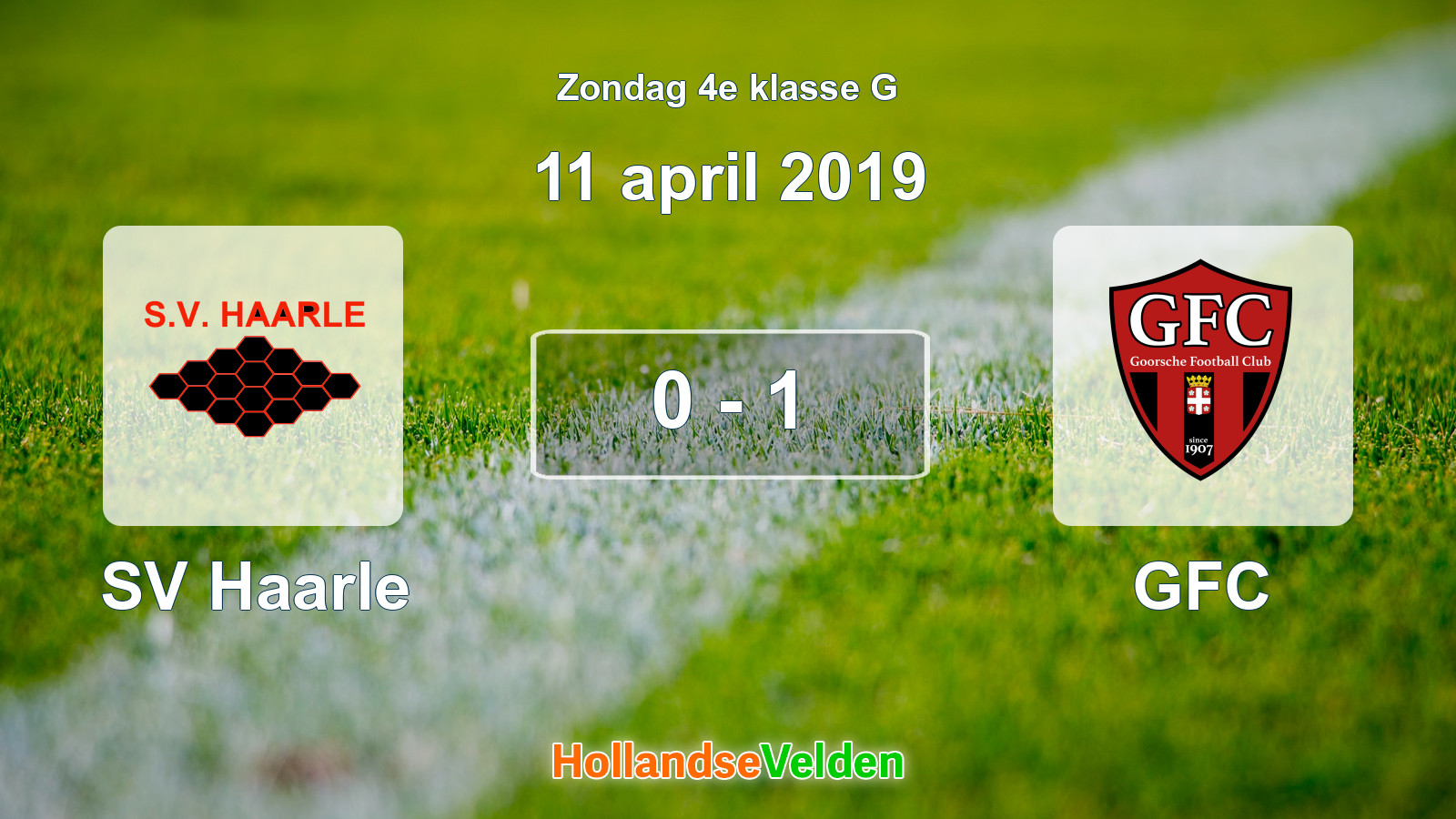 Gespeelde wedstrijd: SV Haarle - GFC 0 - 1 (11 april 2019)